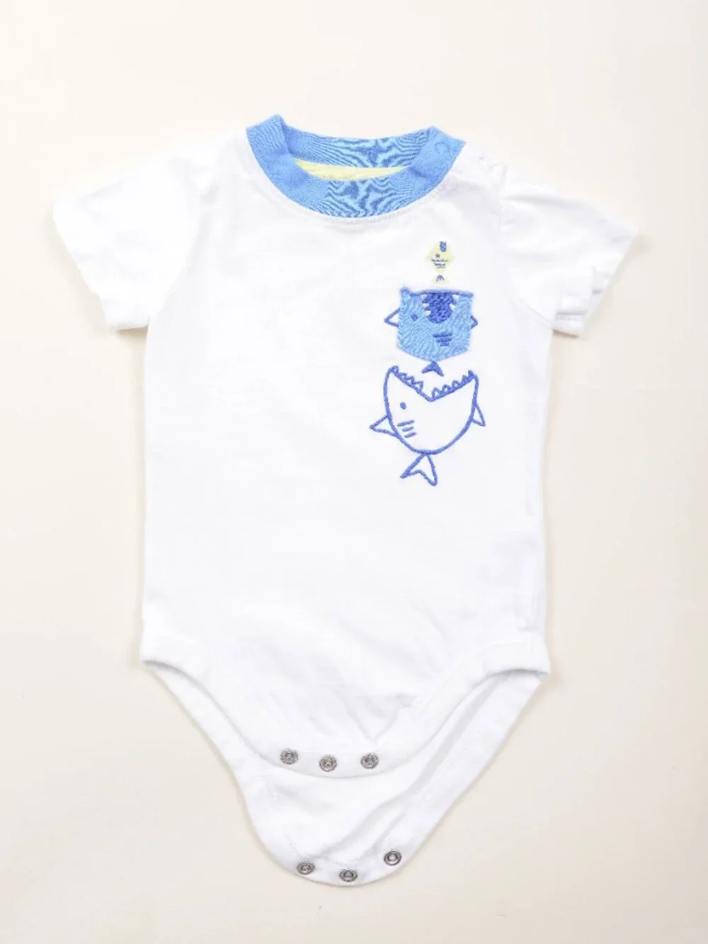 Gymboree Baby Boy Three Piece Romper Onesie Bundle Fish and Farm Print 0 - 3 M